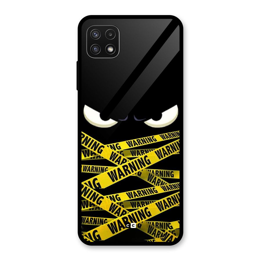 Warning Eyes Glass Back Case for Galaxy A22 5G