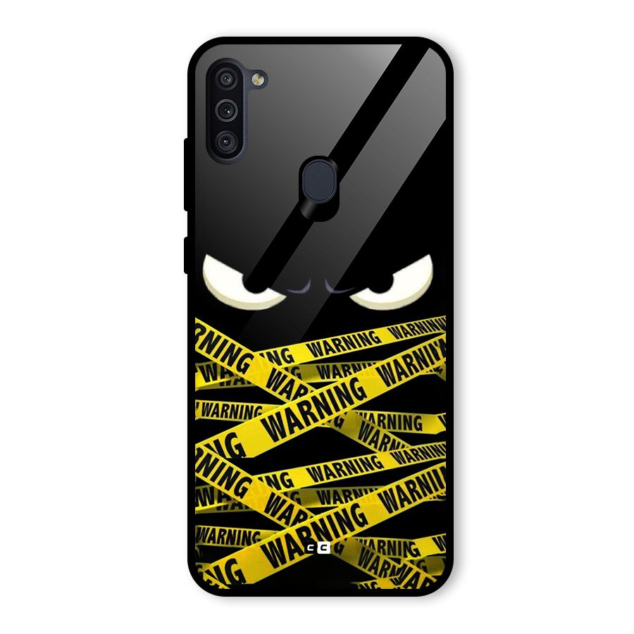 Warning Eyes Glass Back Case for Galaxy M11