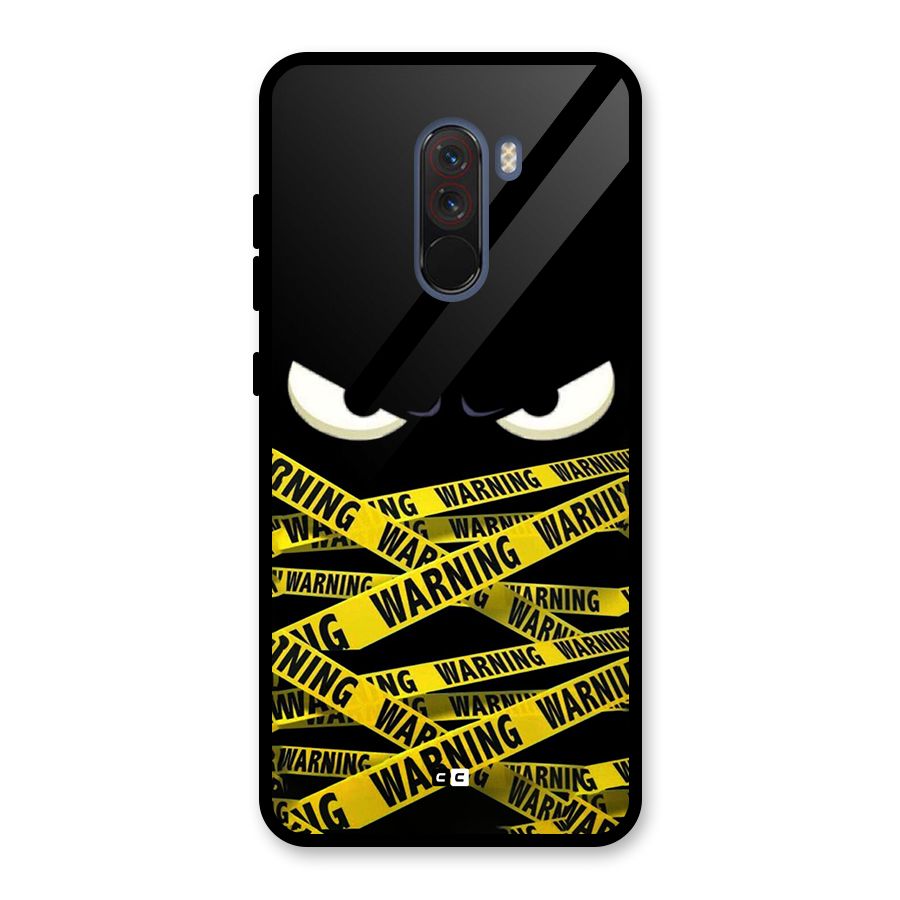 Warning Eyes Glass Back Case for Poco F1