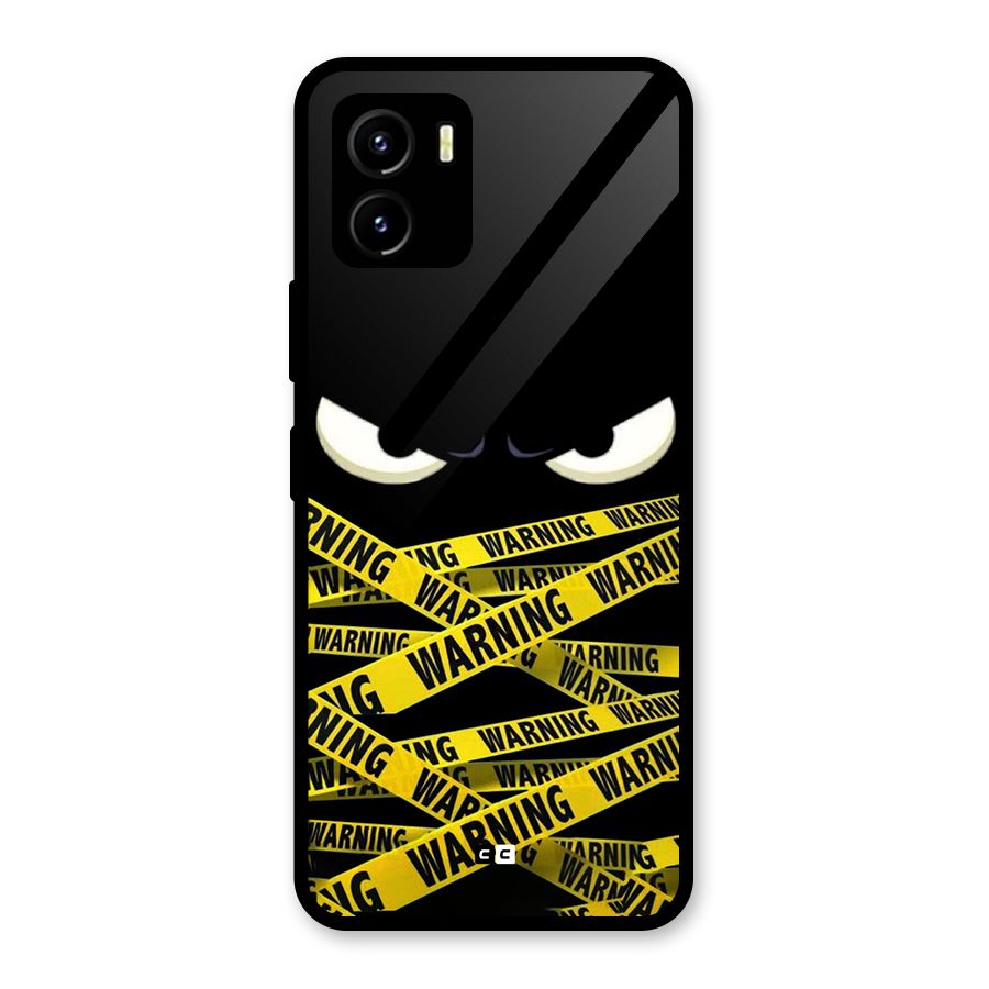 Warning Eyes Glass Back Case for Vivo Y15s