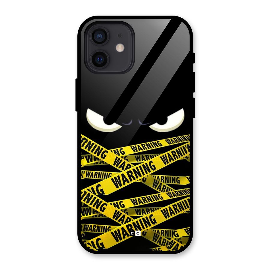 Warning Eyes Glass Back Case for iPhone 12