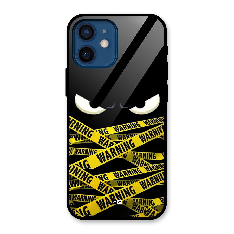 Warning Eyes Glass Back Case for iPhone 12 Mini
