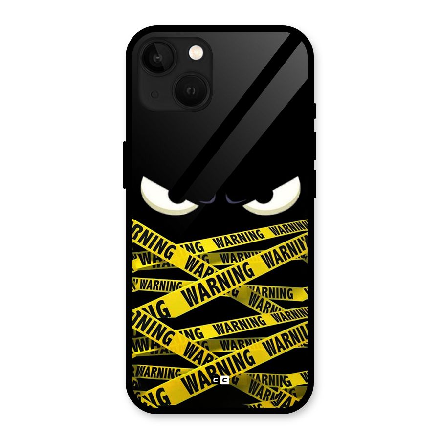 Warning Eyes Glass Back Case for iPhone 13