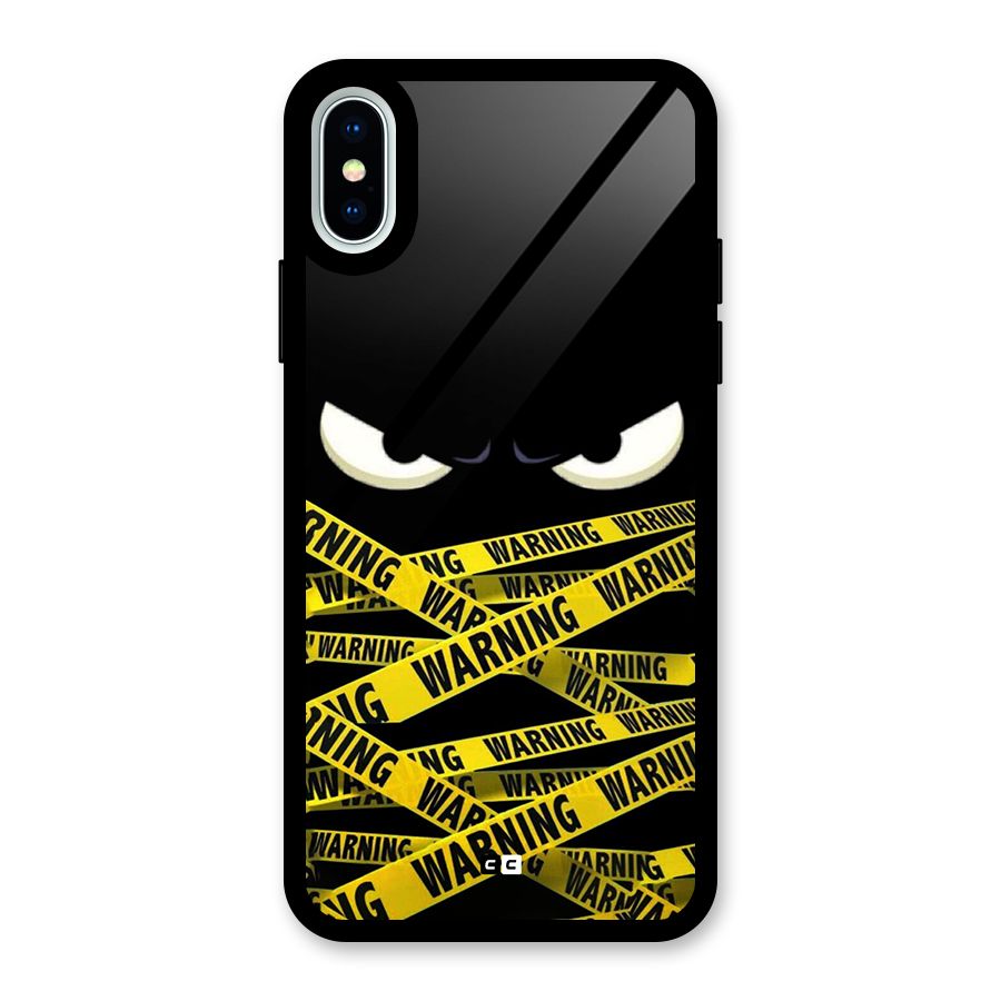 Warning Eyes Glass Back Case for iPhone XS