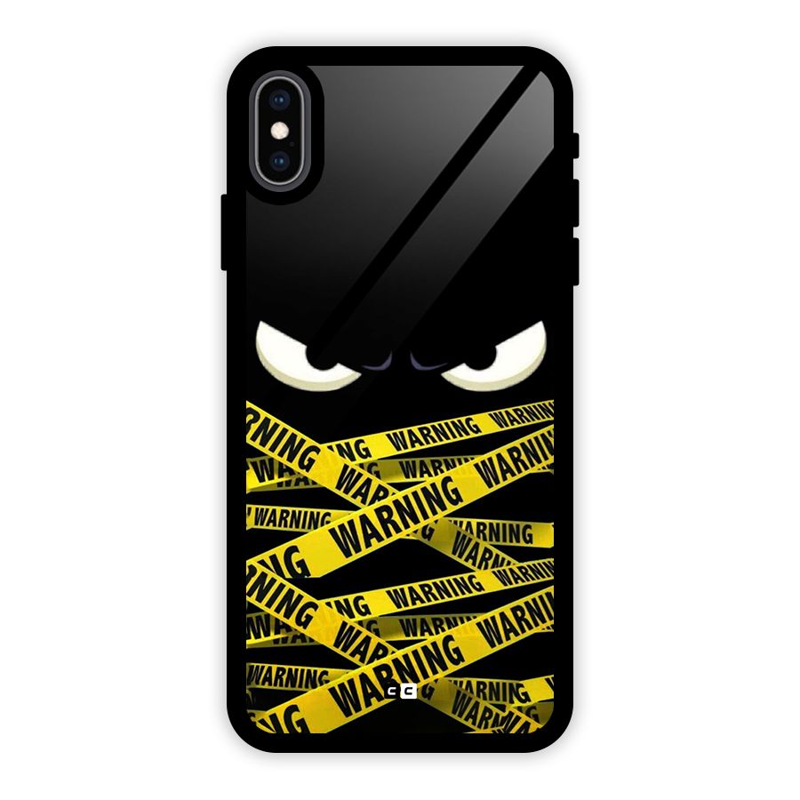 Warning Eyes Glass Back Case for iPhone XS Max