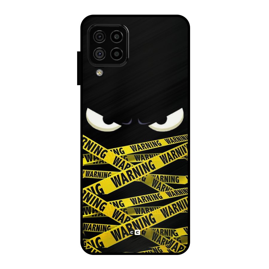 Warning Eyes Metal Back Case for Galaxy A22 4G