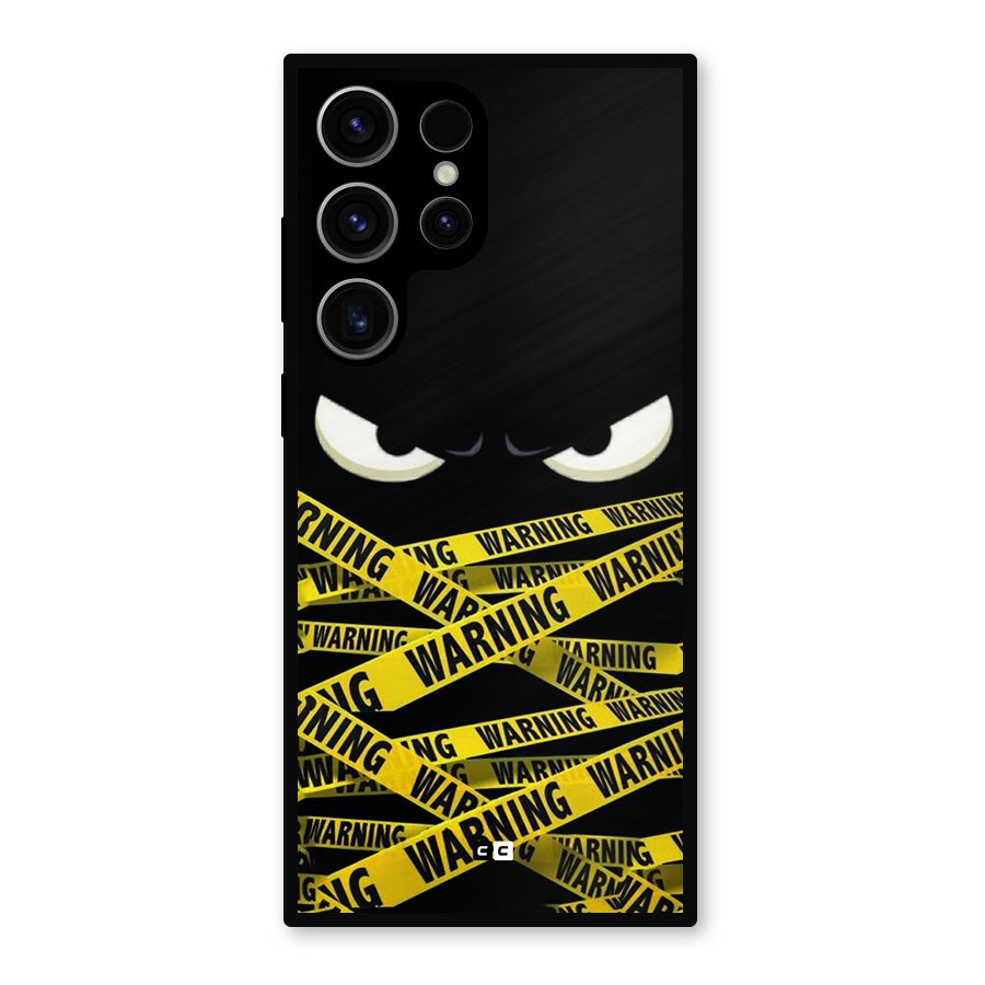Warning Eyes Metal Back Case for Galaxy S23 Ultra