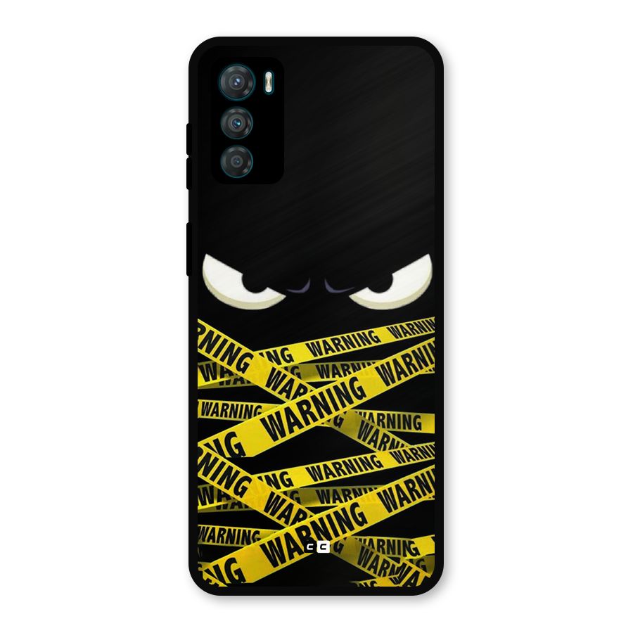 Warning Eyes Metal Back Case for Moto G42