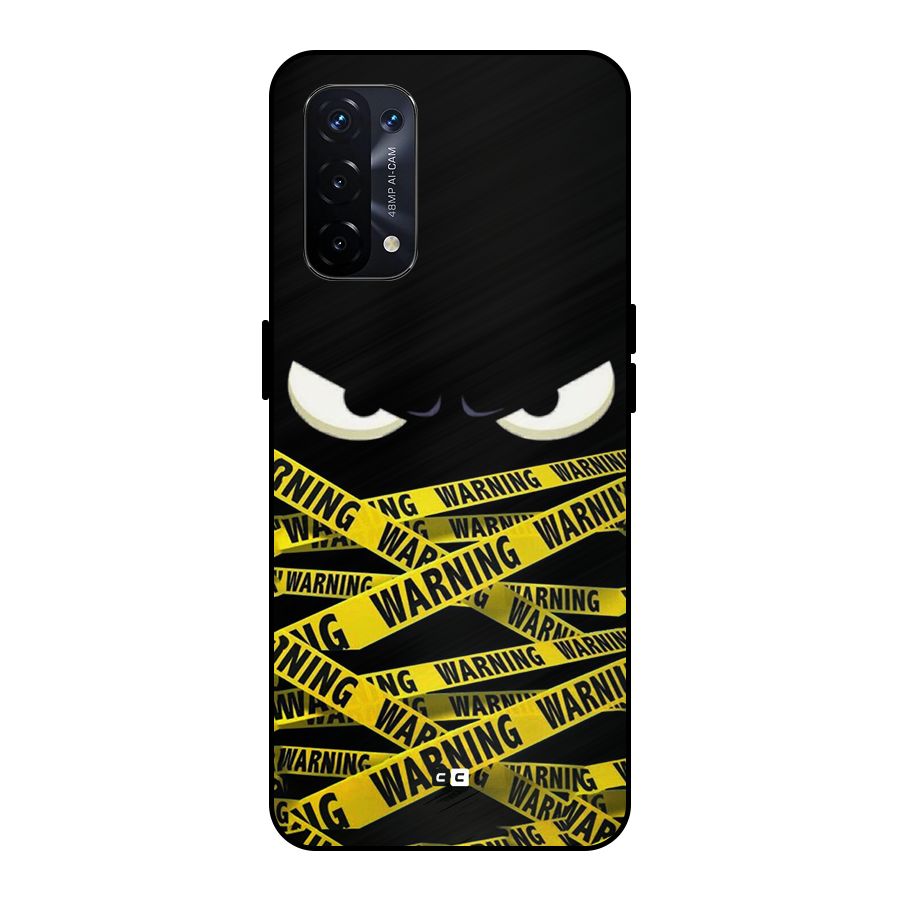 Warning Eyes Metal Back Case for Oppo A74 5G