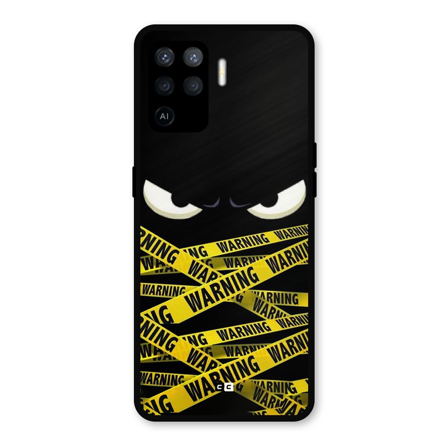 Warning Eyes Metal Back Case for Oppo F19 Pro