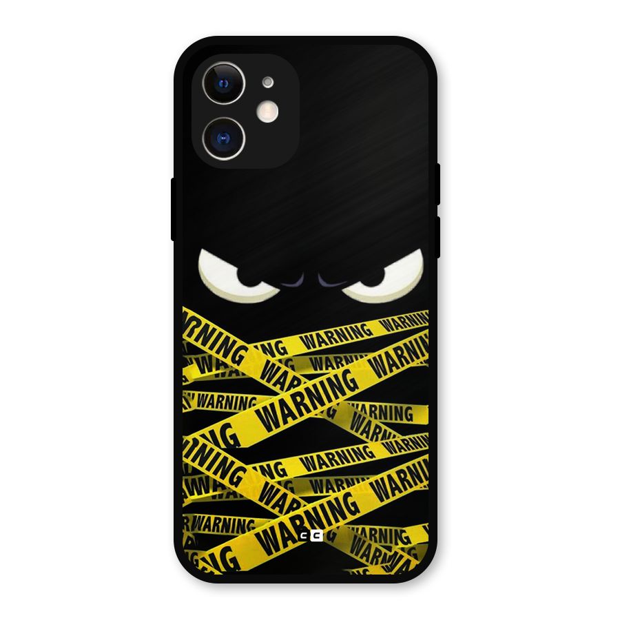 Warning Eyes Metal Back Case for iPhone 12