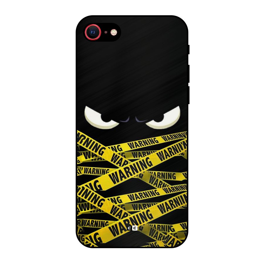 Warning Eyes Metal Back Case for iPhone 8