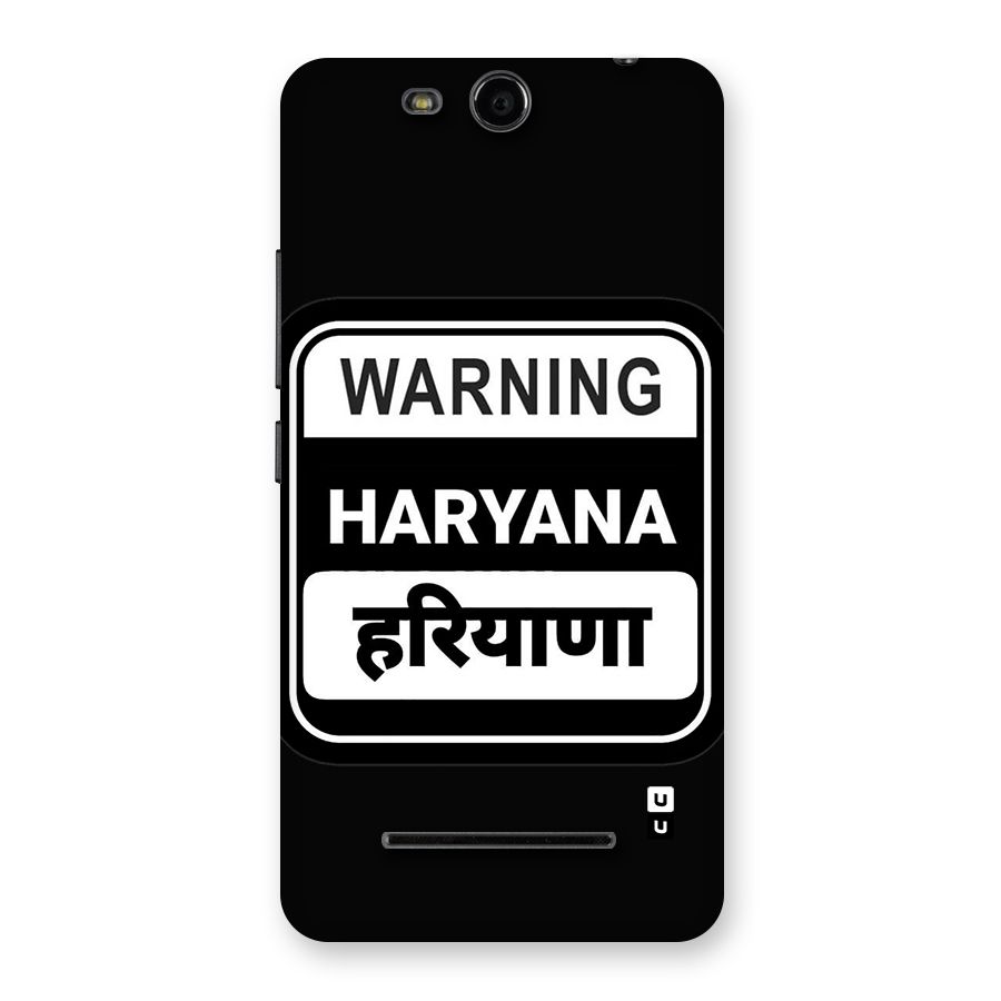 Warning Haryana Back Case for Canvas Juice 3 Q392