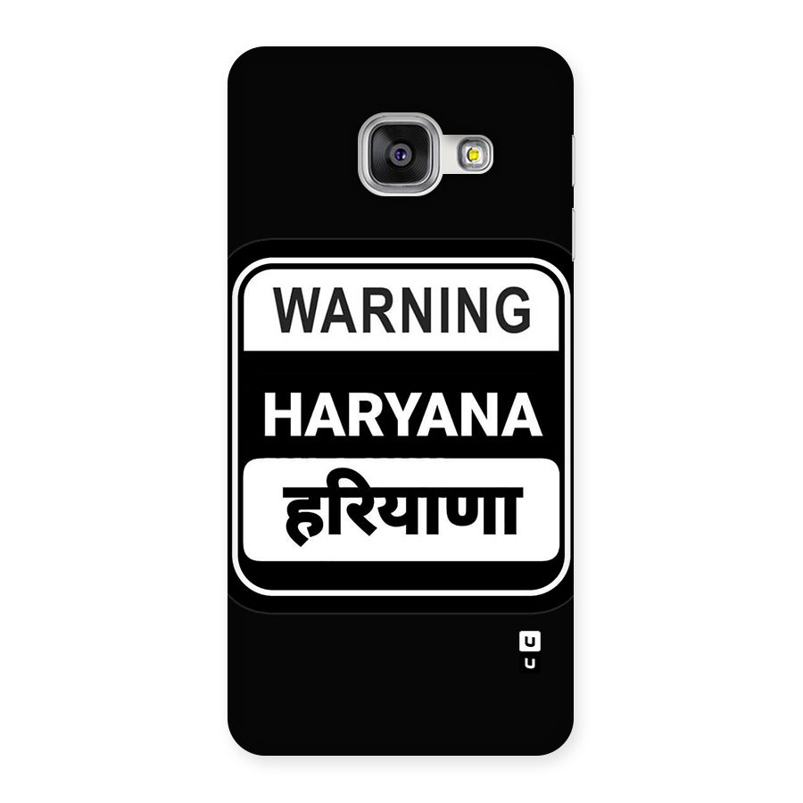 Warning Haryana Back Case for Galaxy A3 (2016)