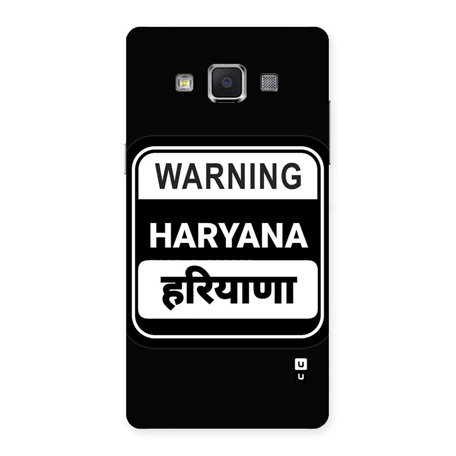 Warning Haryana Back Case for Galaxy A5