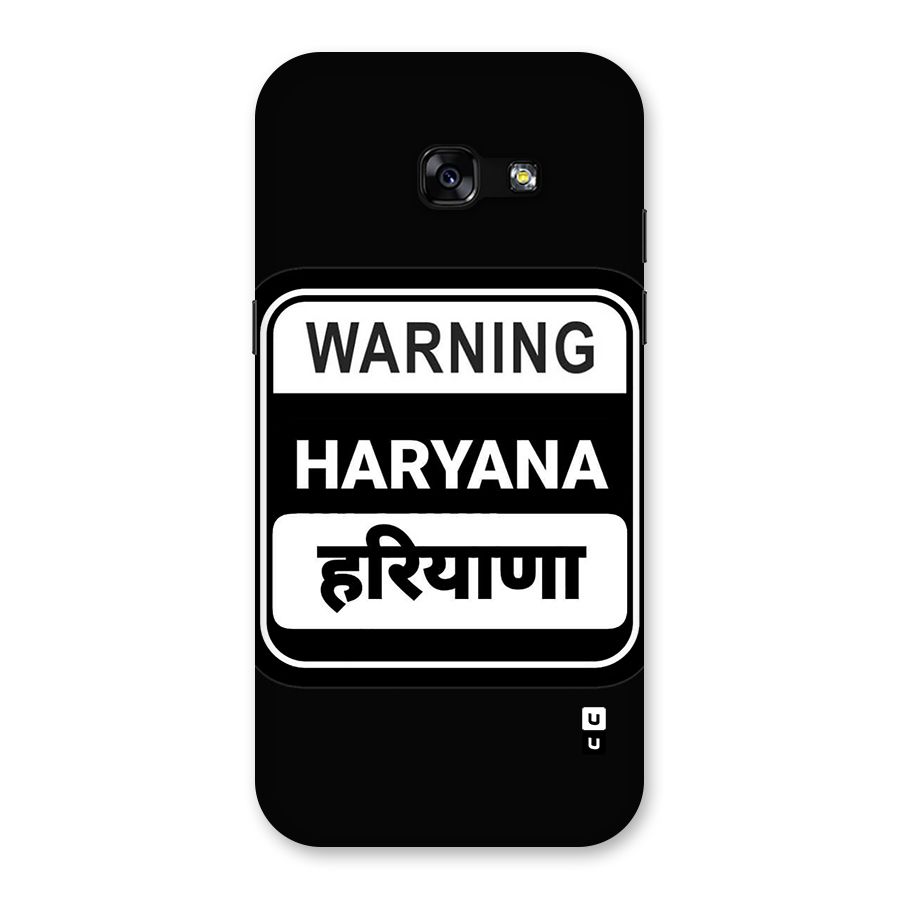 Warning Haryana Back Case for Galaxy A5 2017