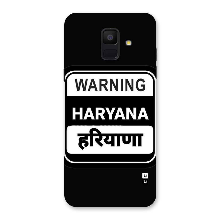 Warning Haryana Back Case for Galaxy A6 (2018)