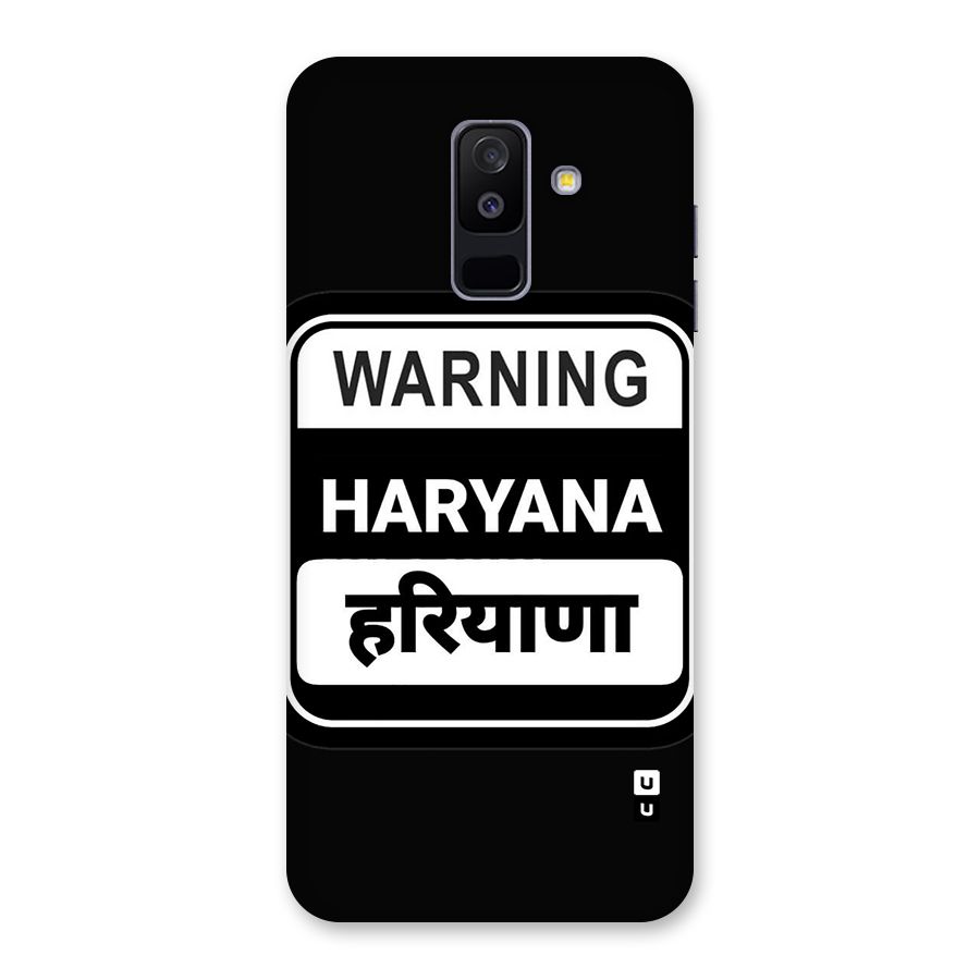 Warning Haryana Back Case for Galaxy A6 Plus