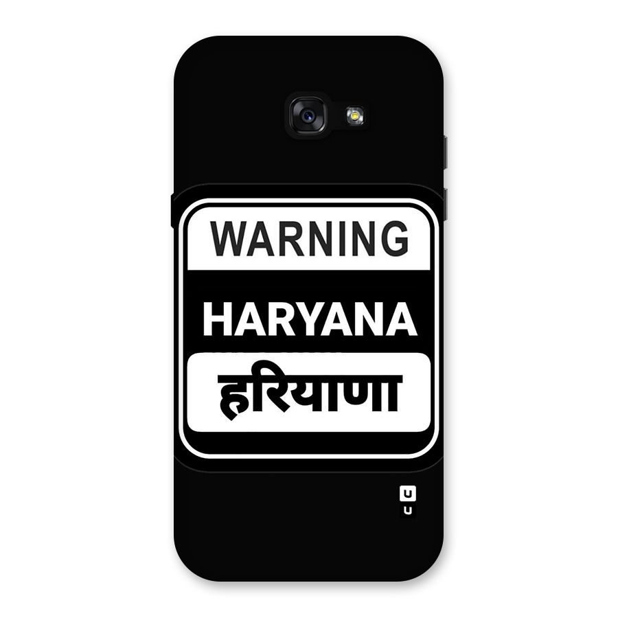 Warning Haryana Back Case for Galaxy A7 (2017)