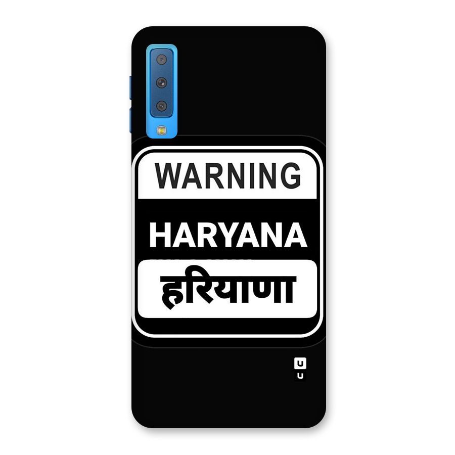 Warning Haryana Back Case for Galaxy A7 (2018)
