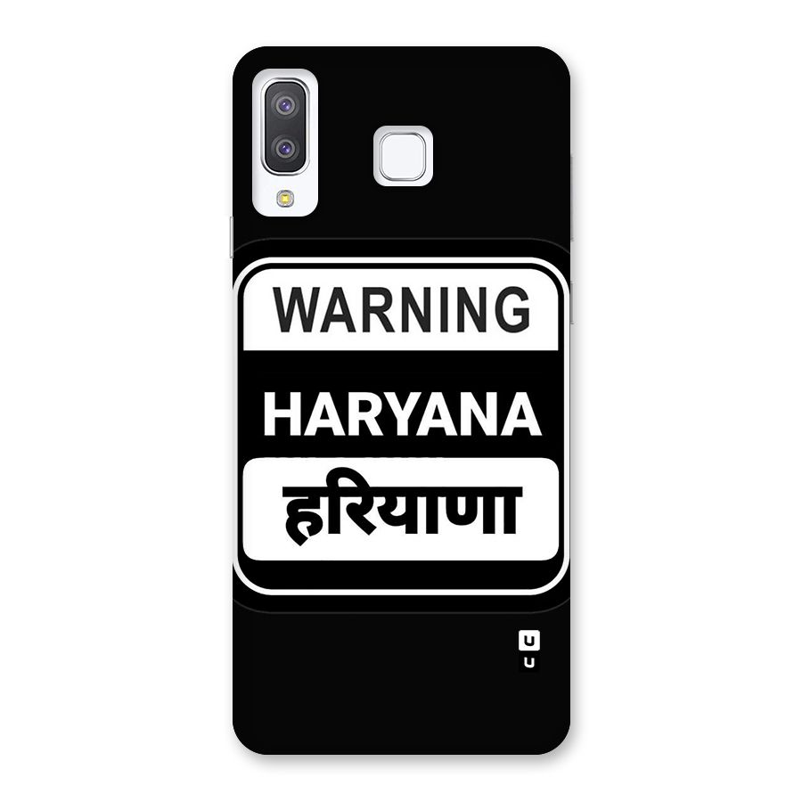Warning Haryana Back Case for Galaxy A8 Star