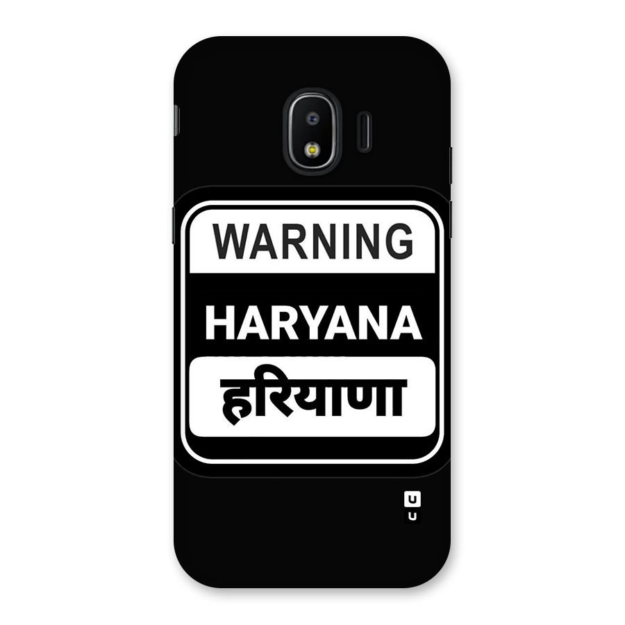 Warning Haryana Back Case for Galaxy J2 Pro 2018
