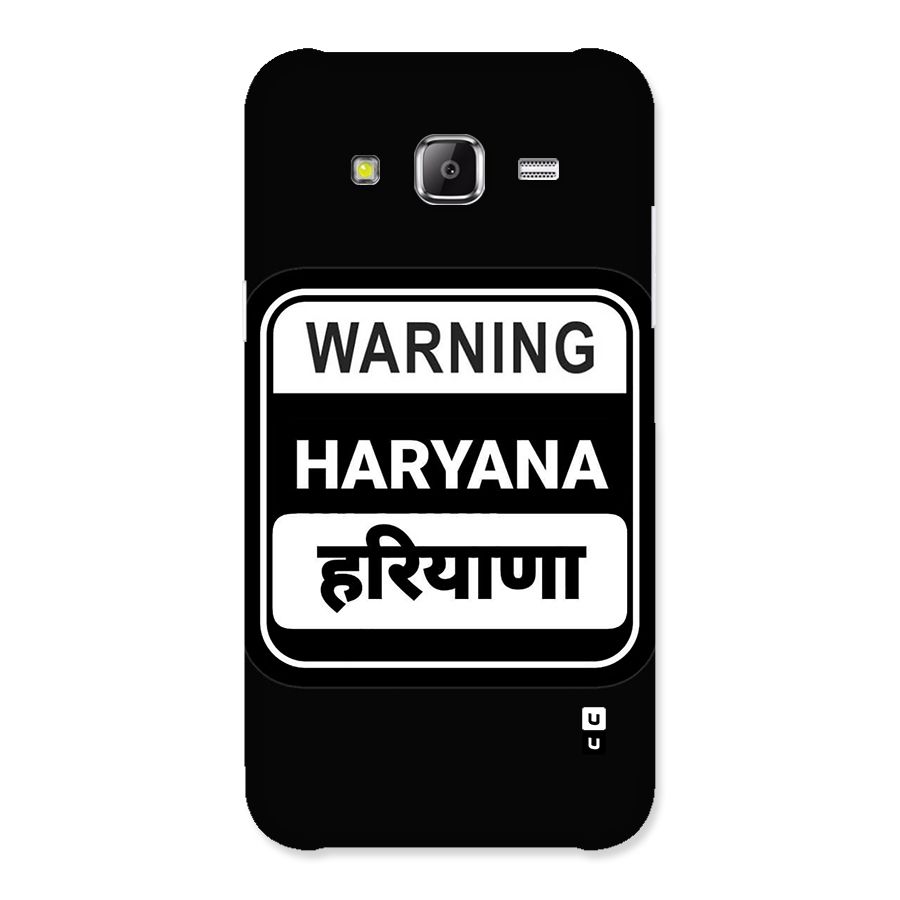 Warning Haryana Back Case for Galaxy J5