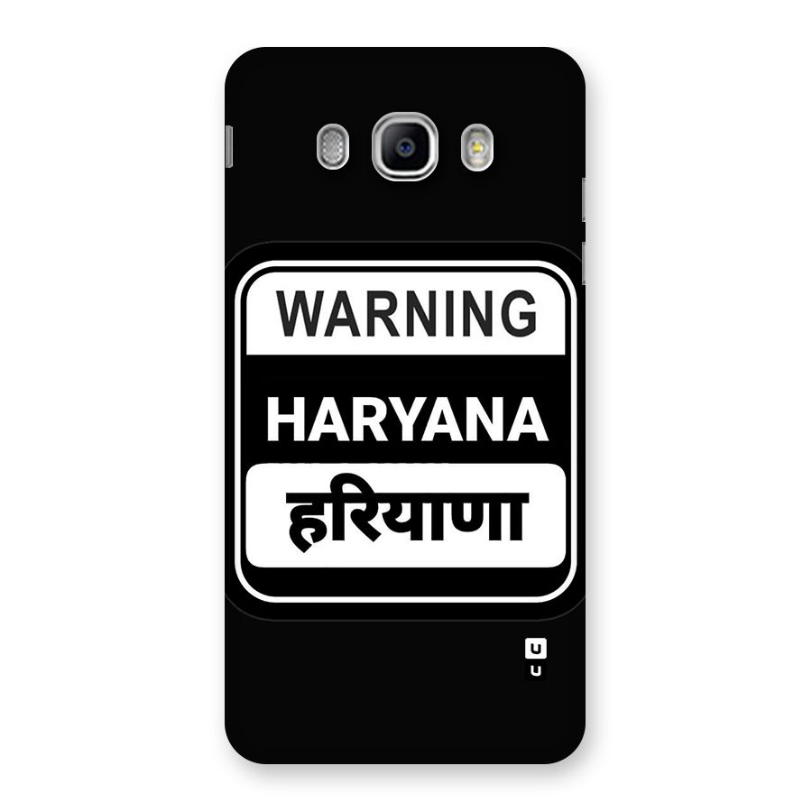 Warning Haryana Back Case for Galaxy J5 2016