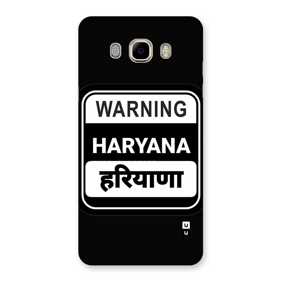 Warning Haryana Back Case for Galaxy J7 2016