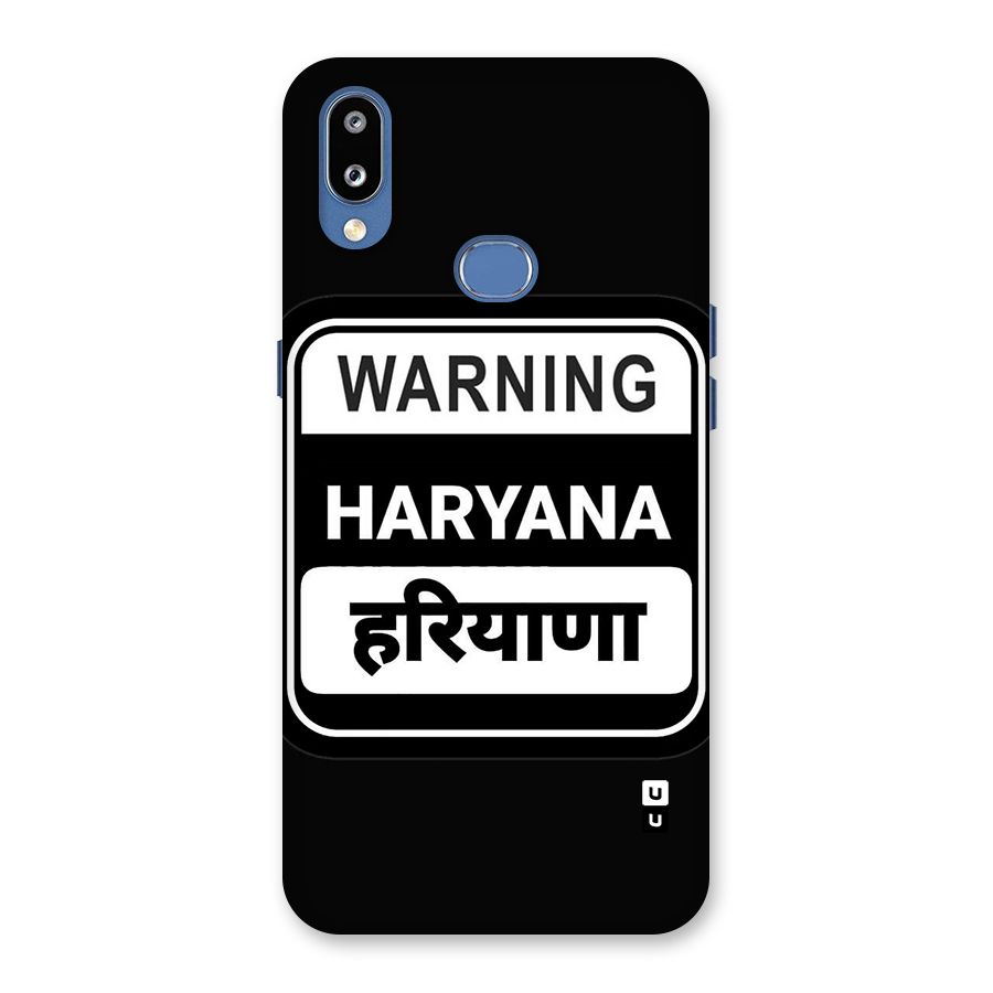Warning Haryana Back Case for Galaxy M01s