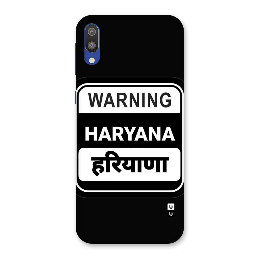 Warning Haryana Back Case for Galaxy M10