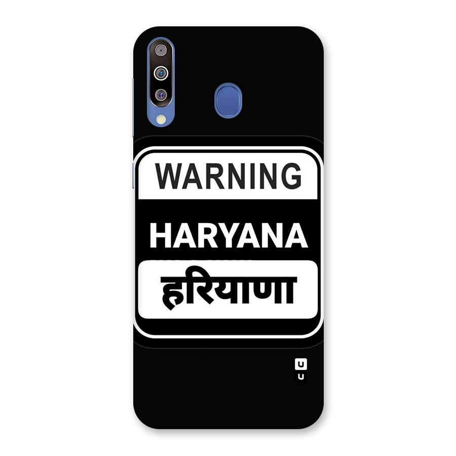 Warning Haryana Back Case for Galaxy M30