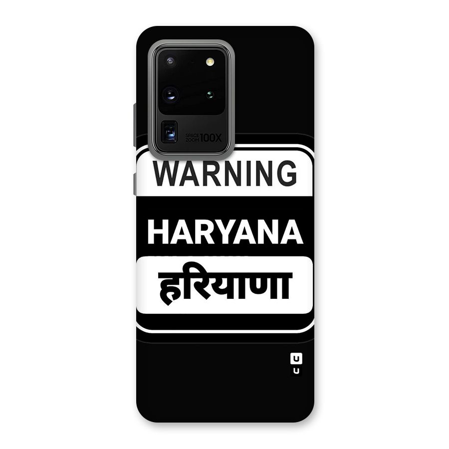 Warning Haryana Back Case for Galaxy S20 Ultra