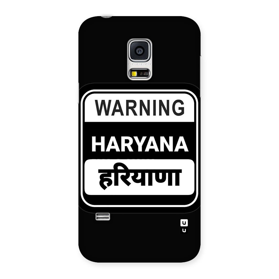 Warning Haryana Back Case for Galaxy S5 Mini