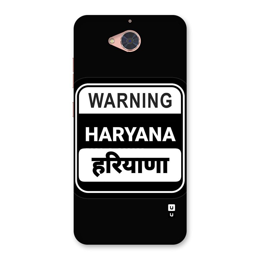Warning Haryana Back Case for Gionee S6 Pro