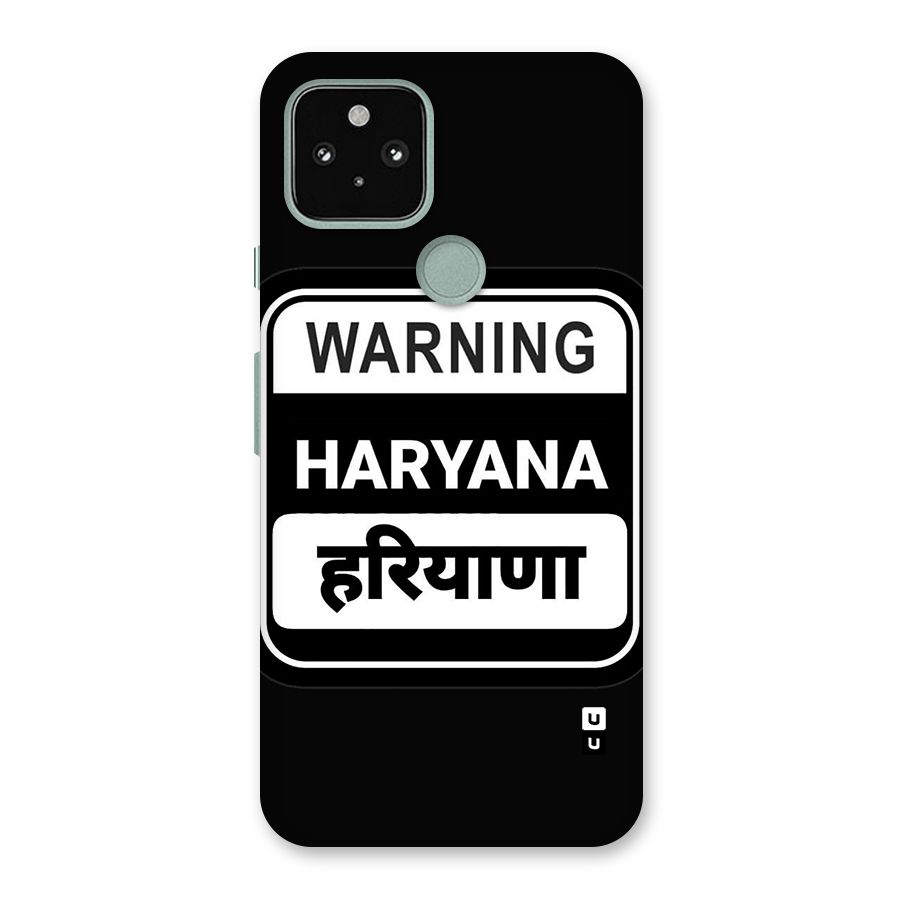 Warning Haryana Back Case for Google Pixel 5
