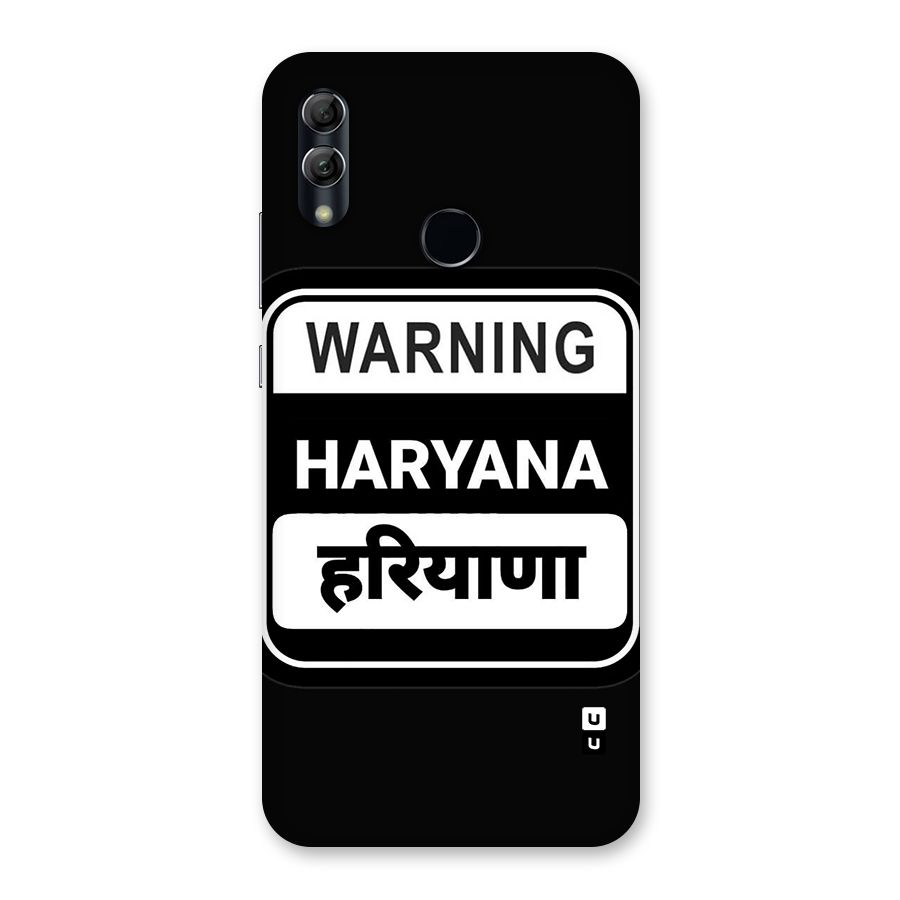 Warning Haryana Back Case for Honor 10 Lite