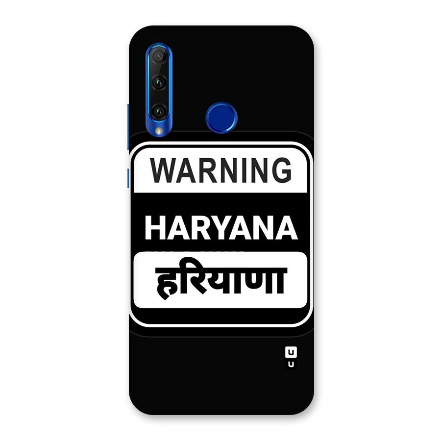 Warning Haryana Back Case for Honor 20i