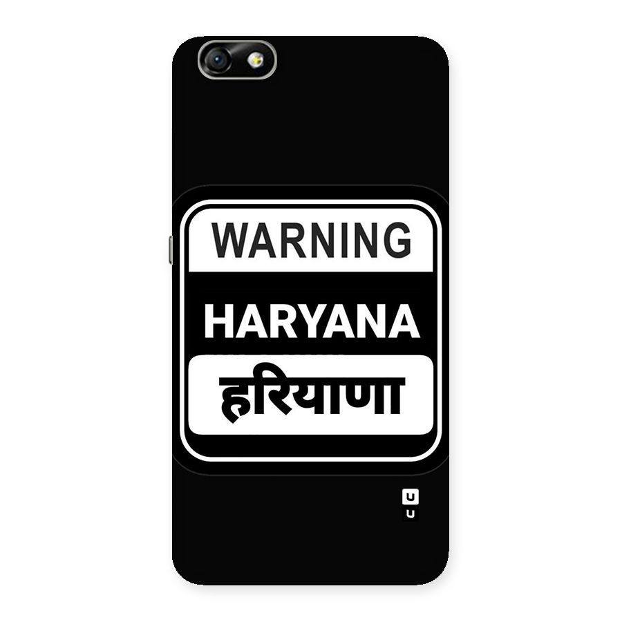 Warning Haryana Back Case for Honor 4X
