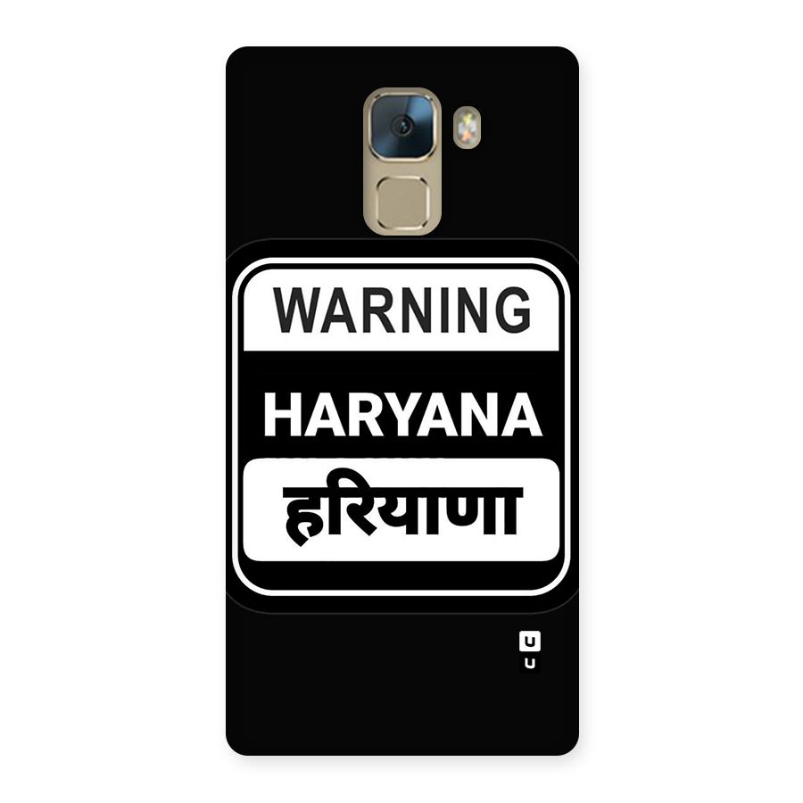 Warning Haryana Back Case for Honor 7