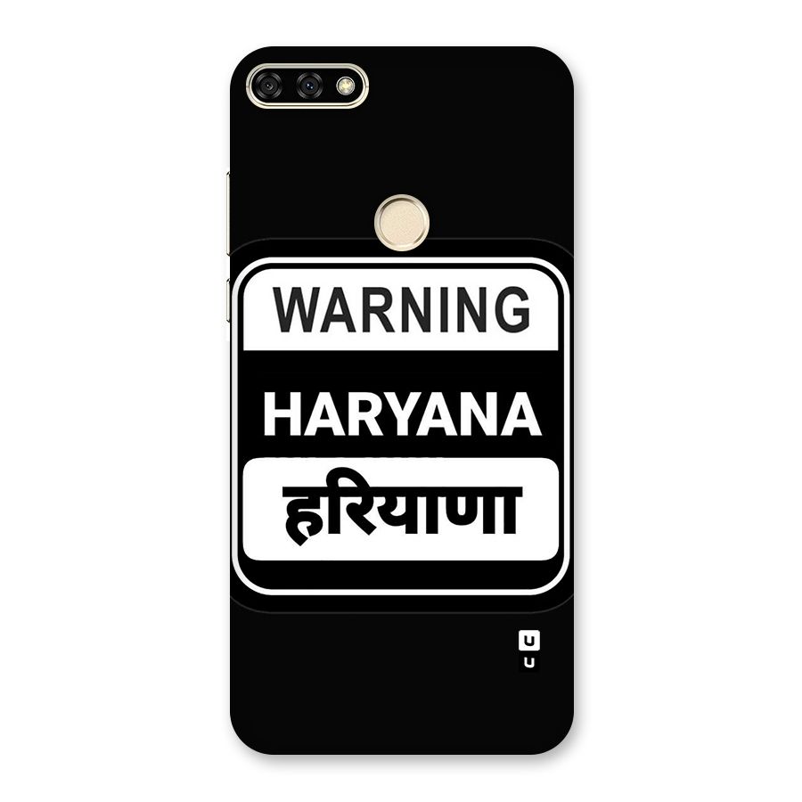 Warning Haryana Back Case for Honor 7A