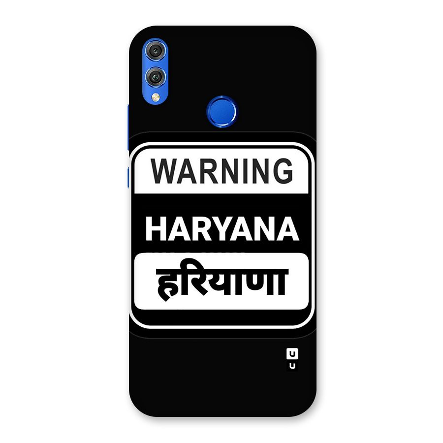Warning Haryana Back Case for Honor 8X