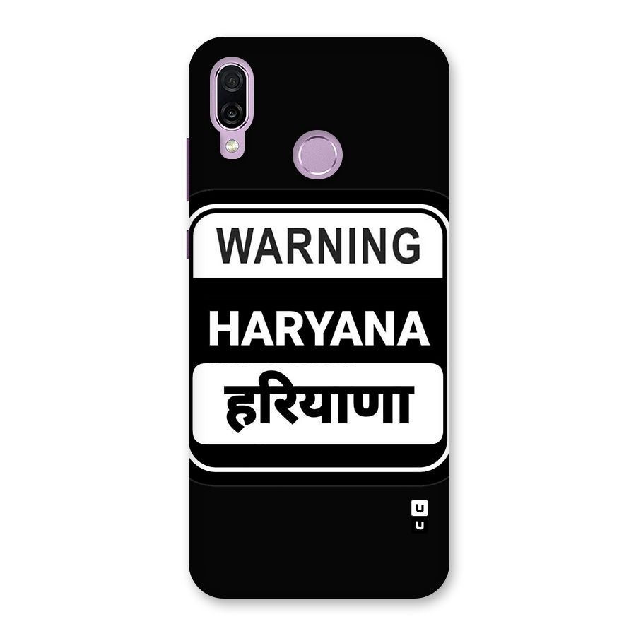 Warning Haryana Back Case for Honor Play