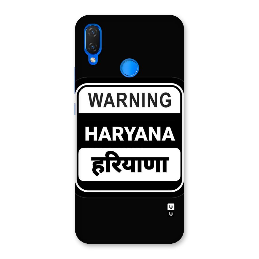 Warning Haryana Back Case for Huawei P Smart+