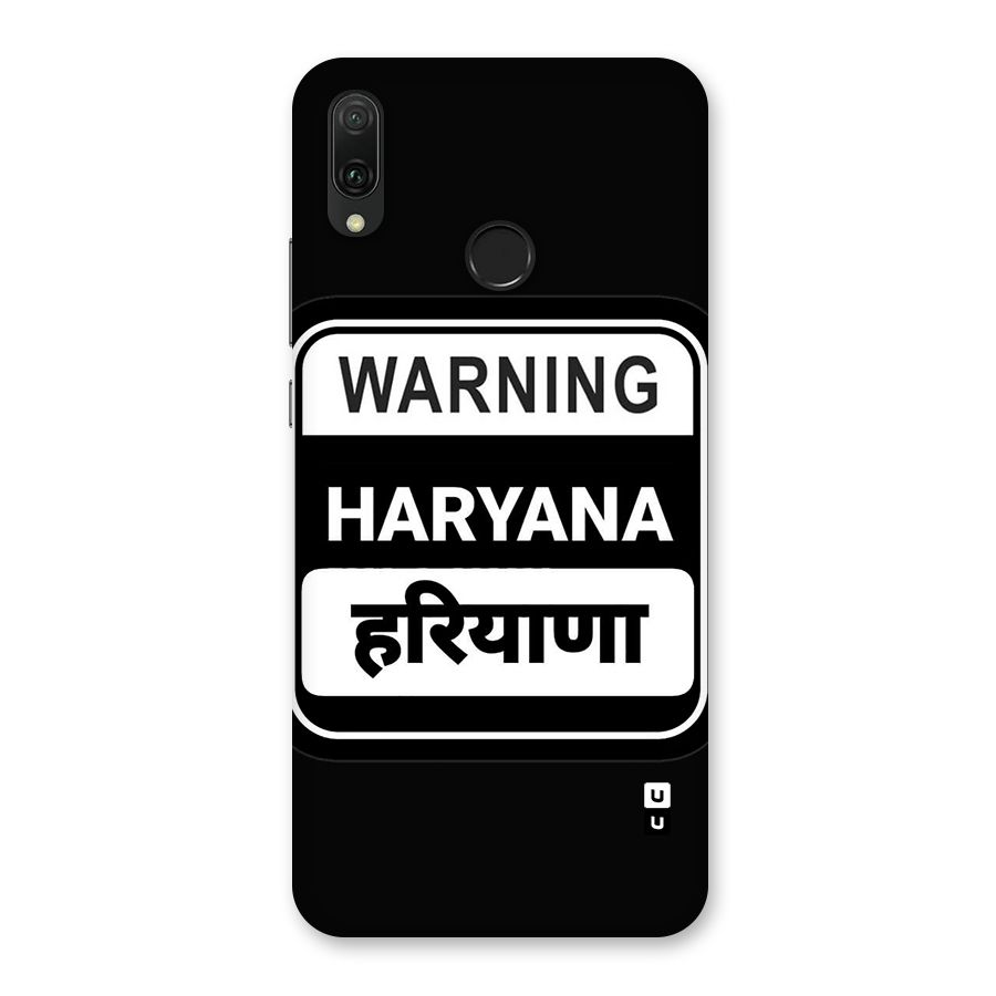 Warning Haryana Back Case for Huawei Y9 (2019)