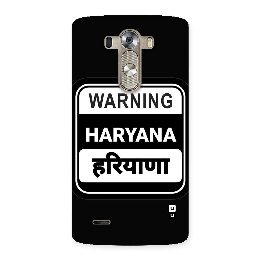 Warning Haryana Back Case for LG G3