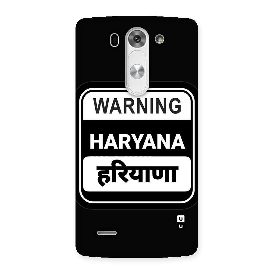 Warning Haryana Back Case for LG G3 Mini