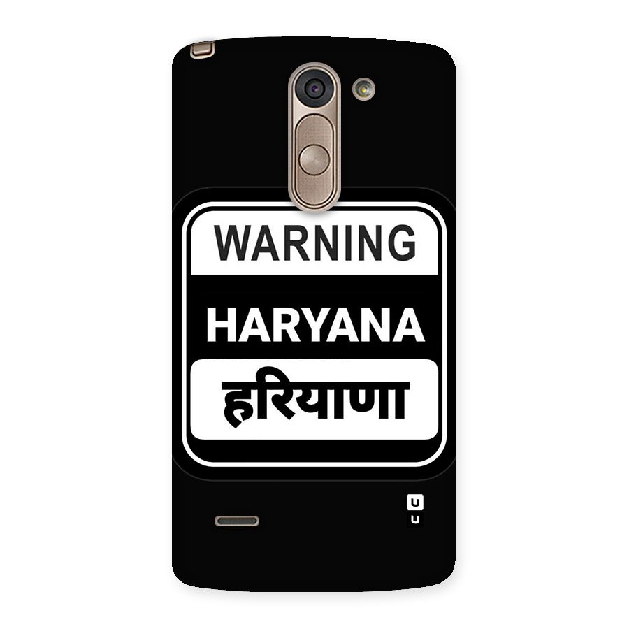 Warning Haryana Back Case for LG G3 Stylus