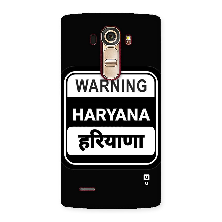 Warning Haryana Back Case for LG G4