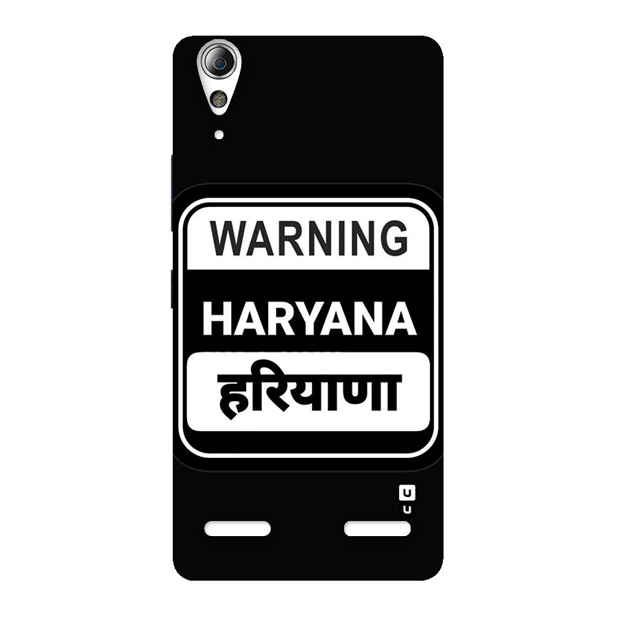Warning Haryana Back Case for Lenovo A6000